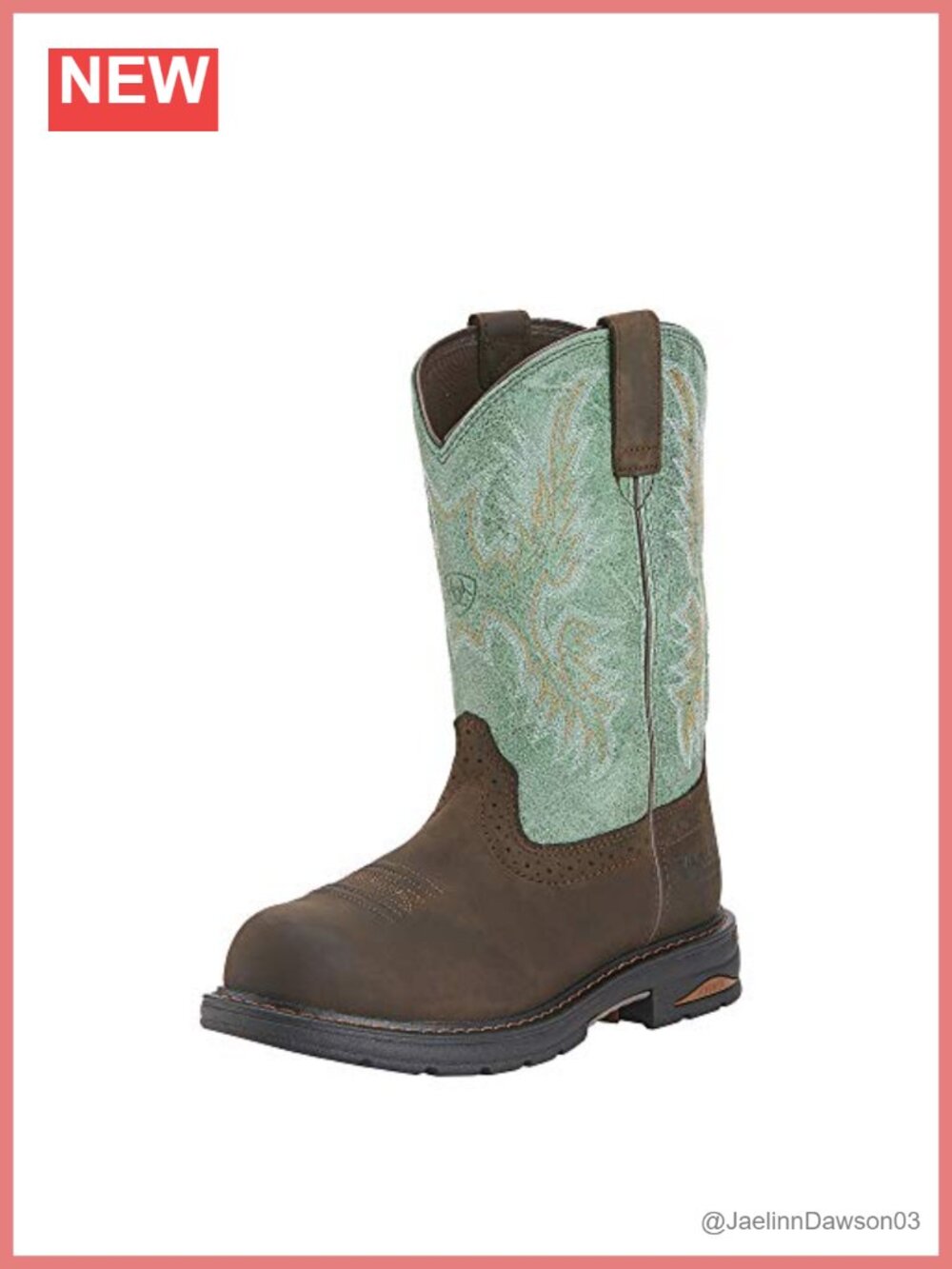 Women's Waterproof Leather Mid-Calf Pull-On Work Boots with Composite Toe